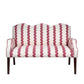 David Seyfried Wave Bench in Jessica Osborne fabric