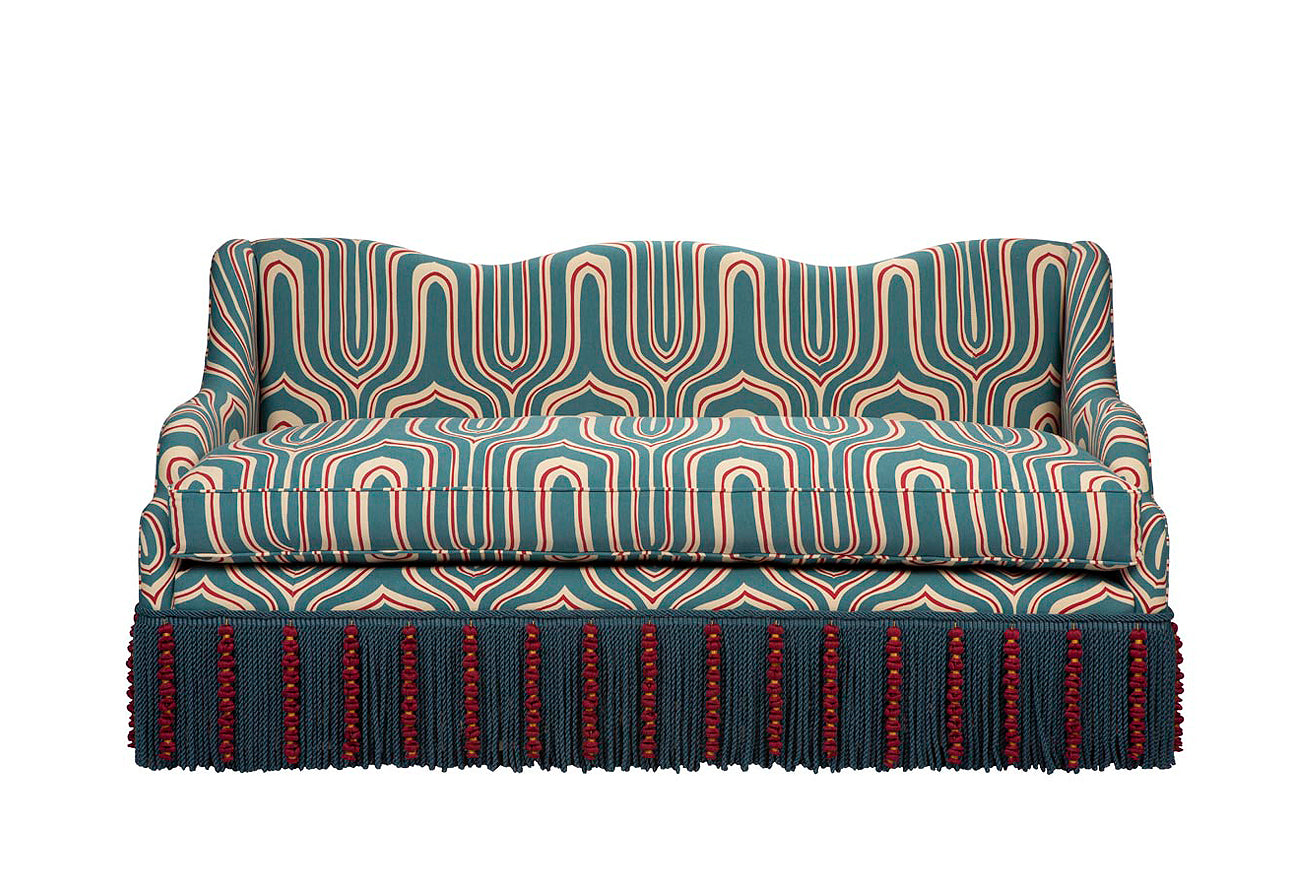 David Seyfried Wave Sofa with fringe