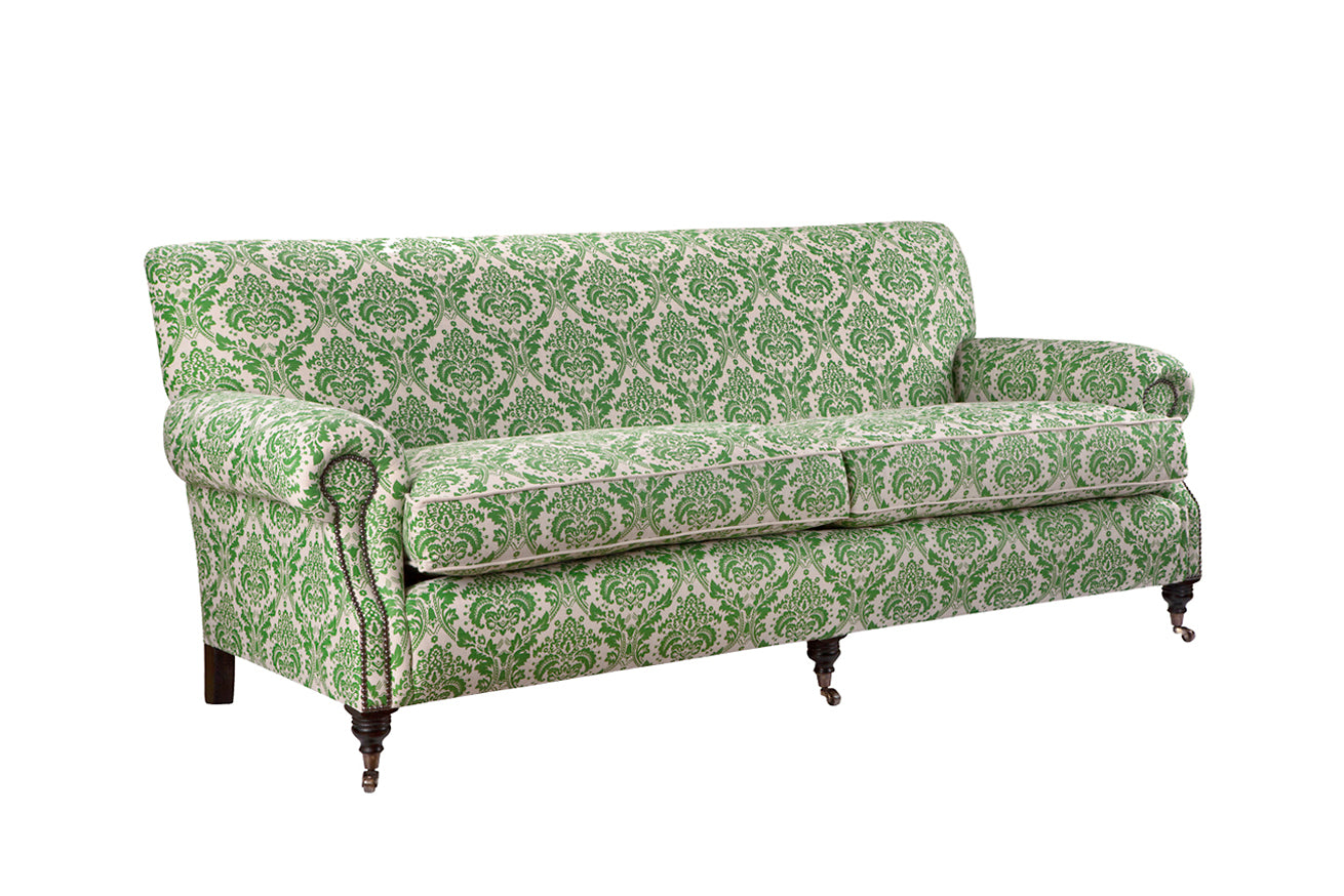 David Seyfried William IV Sofa (Fixed Back) with pattern side view 
